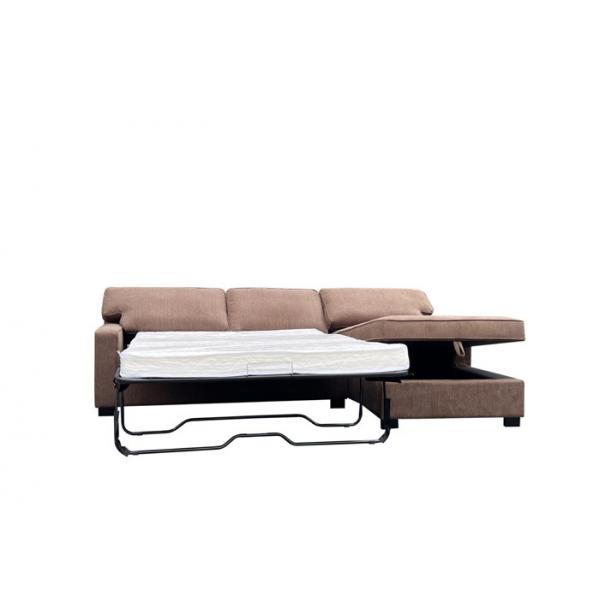 Quality D30 Multi Purpose Sofa Bed 3 Seater Fabric Sofa Bed With Facing Right Chestnut for sale