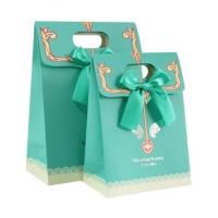 China Beauty Products Recycled Paper Gift Bags Paper Bag With Ribbon Recyclable Customized factory
