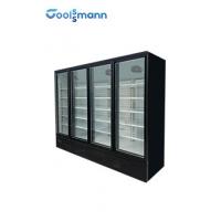 Quality 1700L Glass Door Display Freezer , LED Glass Front Drink Fridge 2m Height for sale