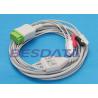 China TP3008 Electrode Lead Wires , ECG Leads And Electrodes Green 11 - Pin Connector factory