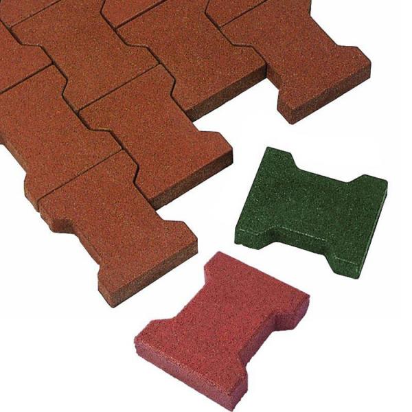Quality Customized Color Rubber Brick Paver for sale