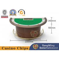 China Half Round Black Jacket Casino Poker Table Metal Step for International Competition factory