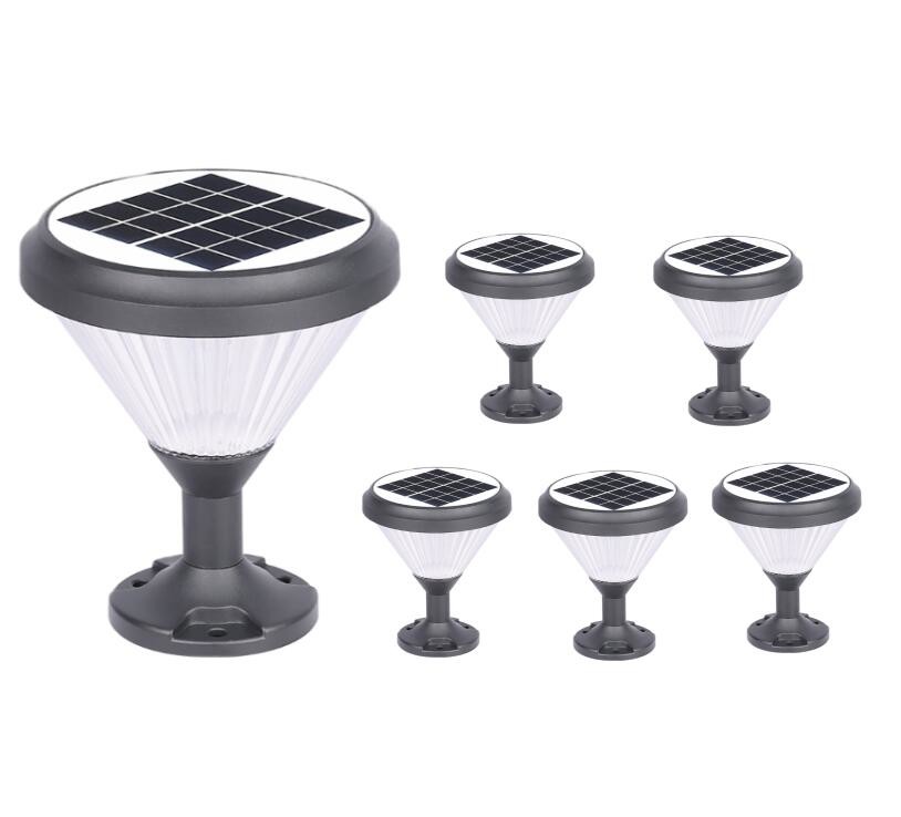 China 6pc Set Solar Post Lamp LED Decor Garden Lights For Lawn DIE-Casting Aluminum factory