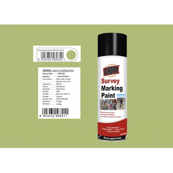 Quality AEROPAK 500ML bean green Survey Marking Spray Paint for land with MSDS for sale