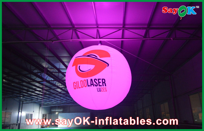 China Event Inflatable Lighting Decoration Colored Led Light Ballon With Printing Logo factory