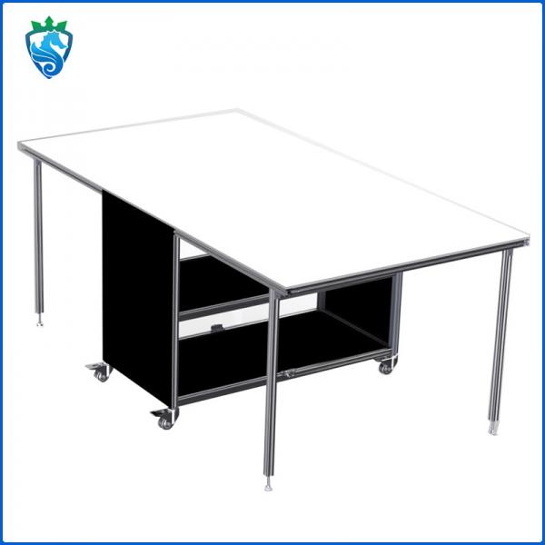 Quality Aluminum Profile Anti-Static Workbench Single-Sided Lighted Workshop Packaging Table for sale