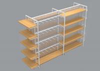 China Multifunction 4 Sided Metal Retail Display Shelves With Hooks And Cabinets factory