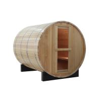 China ISO9000 Dry Steam Wood Barrel Sauna 8 Person with Electric Stove Heater factory