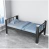China Customized Home Furniture H720mm Metal Single Bed Heavy Duty Single Steel Bed factory