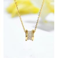 China 9mm Good Luck Charm Necklace 0.35ct 18k Solid Yellow Gold factory