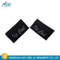 China Black Color Personalized Custom Fabric Labels For Clothes , Logo Design factory
