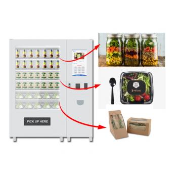 Quality Refrigerated Automatic Fruit Fresh Salad Vending Machine 22 Inch Advertising for sale