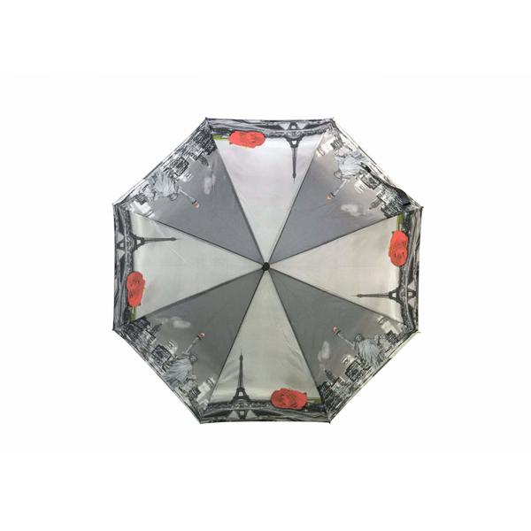 Quality Anti Uv Foldable Umbrella Automatic Windproof Foldable Heat Transfer Printed for sale