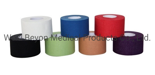 Quality Grey Green Knee Cotton Sports Tape Colored Cotton Adhesive Athletic Sports Tape for sale