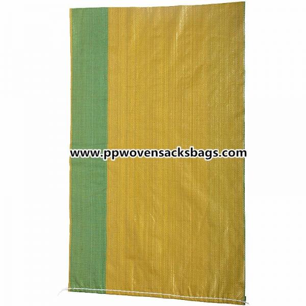 Quality Custom OEM PP Yellow Woven Polypropylene Packaging Sacks for Agricultural / Indusrial for sale