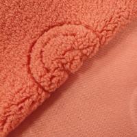 Quality 100% Polyester Sherpa Fabric Textile Warp Knitted Smilling Face Pattern Embossed for sale