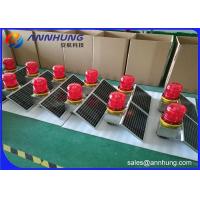 China Solar Powered LED Low Intensity Light / Aviation Lights Red Steady Burning factory