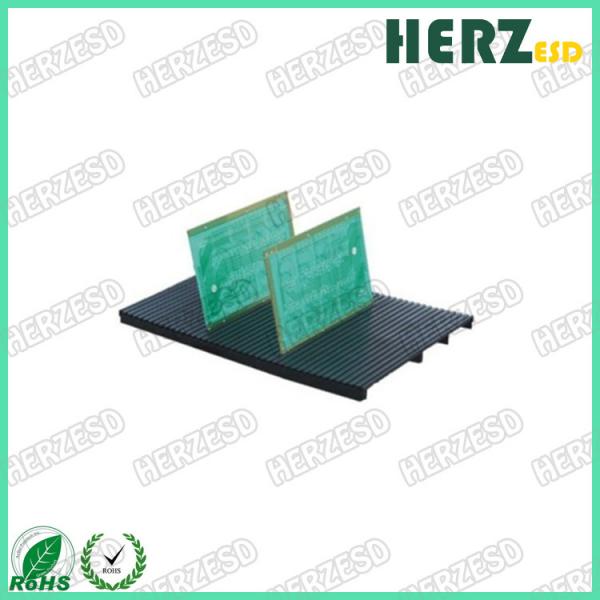 Quality Black Color Printed Circuit Board Racks 42 Slots Size 2.8 * 5mm Pitch 10mm for sale