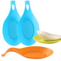 China Orange Silicone Spoon Rest Utensil Holder Sustainable Rubber Spoon Rest factory