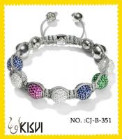 China 2012 hot selling colorful 10mm handmade beaded bracelets with shiney beads factory