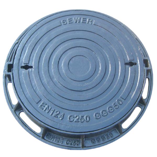 Quality Durable Black Telecom Manhole Cover With Frame Lockable EN124 C250 for sale