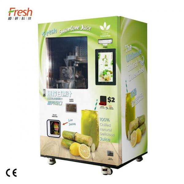 Quality Fruit Combo Vending Machine Bill Coin Operated Fresh Sugar Cane Machine for sale