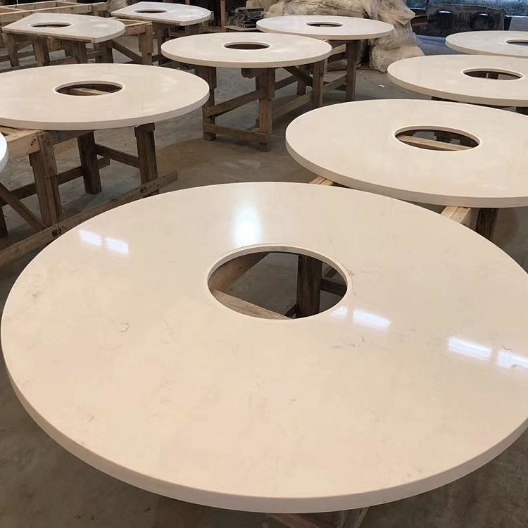 China CORDIAL High Scratch Resistance White Quartz Countertops For Kitchens factory