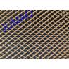 China Brass Folded Metal Mesh Curtains Dramatic Spaces With 1.2 Mm Diameter Wire factory
