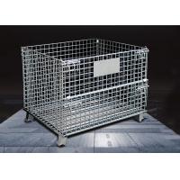 China Durable Wire Mesh Storage Cages / Industrial Storage Cage Movable for sale