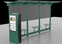 China Auto LCD Outdoor Digital Signage , Digital Bus Stop Shelter Advertising System factory
