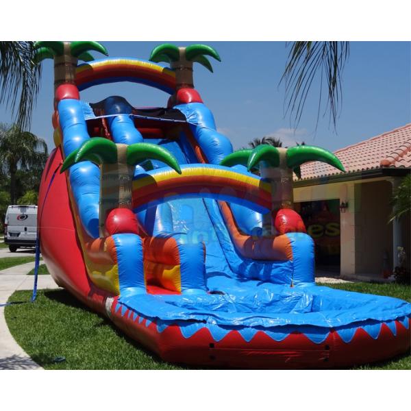Quality PVC Tarpaulin Water Pool Combo Commercial Inflatable Slide For Kids for sale