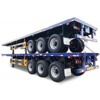 China 20ft Flatbed Truck Trailer 60T Three Axle Flatbed Semi Trailer ISO factory
