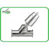 China Double Acting Hygienic Valves Pneumatic Angle Seat Valve PTFE Seal Material factory