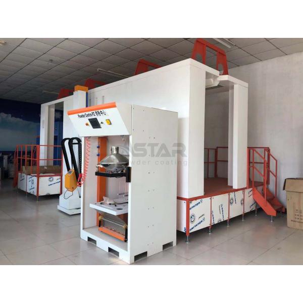 Quality Cyclone Recovery Electrostatic Powder Coating Booth for sale