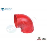 China 300 PSI Grooved Pipe Coupling , 90 Degree Ductile Iron Grooved Elbow DN25 - DN250 factory