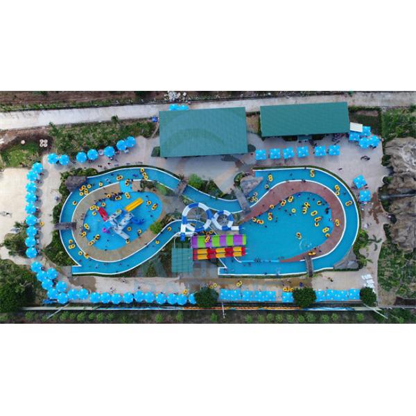 Quality OEM 4000 Sqm Lazy River Water Park Customized With Swimming Pool Slides for sale