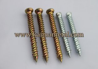 China Yellow zinc plated sheet metal screws factory