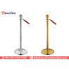 China 910mm Height Security Posts And Bollards , Retractable Belt Barriers Stainless Steel factory
