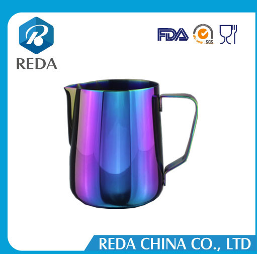 China 2017 new design coffee accessory colorful stainless steel milk jug milk pitcher factory