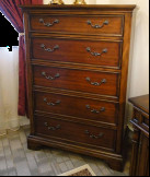 Quality 90*50*132cm European Style Furniture Crafted Handmade Solid Wood Dresser for sale