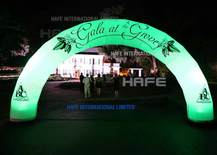 China Brand 7 * 4 M Night Events Arch Inflatable Event Structures Lighting Color Customized factory