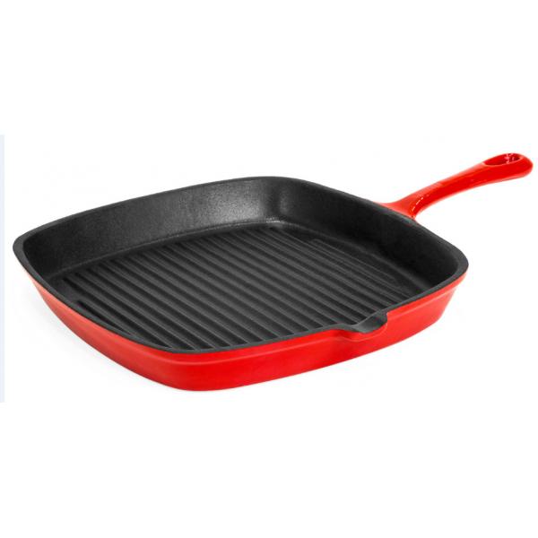 Quality Green Enameled Cast Iron Skillet Pan Non Stick Cast Iron Deep Fryer for sale