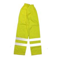 Quality Yellow Windproof Reflective Safety Pants With Zipper Closure for sale