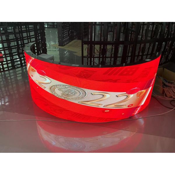 Quality Soft P3 Outdoor LED Display Screen IP43 Full Color Curved With Magnet for sale