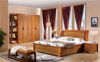 China modern wooden bed room furniture set factory