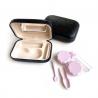 China Special PU leather lens case portable travel contact lens case factory