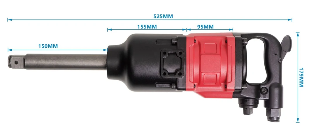 Twin Hammer Air Impact Wrench 1 Inch Square Drive Pneumatic Tool Air Wrench with High Torque and Balance