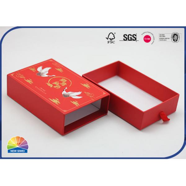 Quality Matchbox Style Paper Boxes Drawer Paper Box EVA Foam Tray Insert With Ribborn for sale