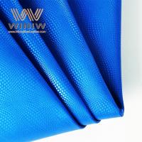 China Blue Microfiber Upper Making Fabric Material For Daily Shoes factory