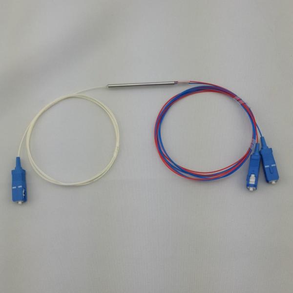 Quality FBT 1x2 Fiber Optic Splitter SC Connector / Fiber Optic Coupler With Mini Tube for sale